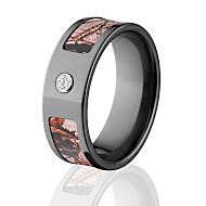 Mossy Oak Rings, Camouflage Wedding Band, Pink Break Up Camo Rings