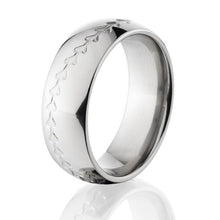 Titanium Baseball Wedding Band - Men's Rings