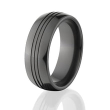 Black Zirconium Wedding Rings: Domed Black Ring