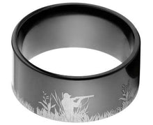 10mm Black Zirconium Duck Hunt Ring - Men's Wedding Bands