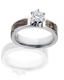 Camo Rings, Realtree AP Engagement Camo Bands w/ 1 CTW 14k Setting
