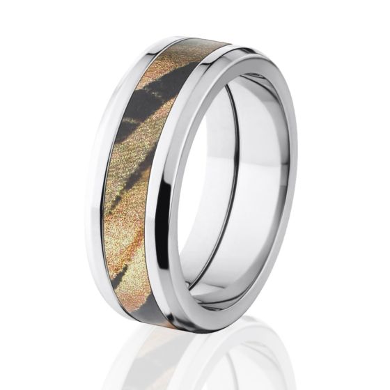 Stylish Shadow Grass Camo Rings, Camo Rings,Mossy Oak Camouflage Wedding Bands