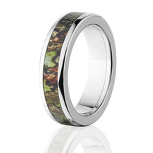 Obsession Mossy Oak Inlay Rings, 6mm Titanium Camo Ring