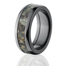 Black Camo Rings, Camouflage Wedding Bands, RealTree Rings