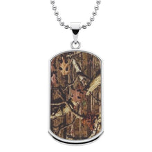 Mossy Oak Break Up Infinity Dog Tag - Personalization Laser Engraving Available