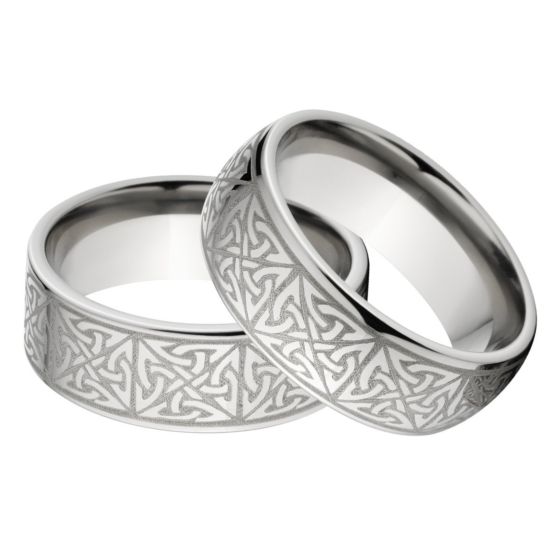 New His and Her's Matching Celtic Ring Set, Celtic Wedding Rings