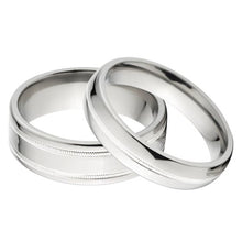 Matching Silver Inlay Rings. Titanium Couple's Ring. Ring Sets