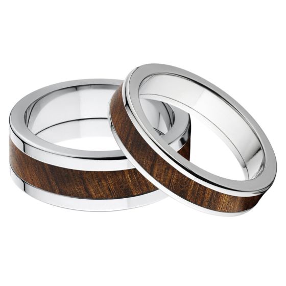 Exotic Wood Matching Ring Set, Tamboti Wood Rings, Wood Rings, USA