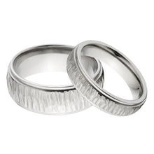 Rugged Matching Titanium Ring Set, Couple's Ring Sets