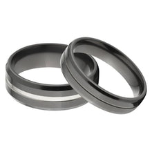 Couples Jewelry, Black Zirconium Ring Set