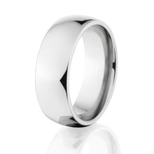 8 mm Half Round White Gold Ring, 10k & 14k White Gold Rings, Comfort Fit Bands, USA MADE