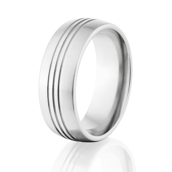 Matte Cobalt Rings, Durable Wedding Rings, Cobalt Chrome  Band