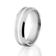 Stone Cobalt & Silver Band, Two-tone Wedding Rings