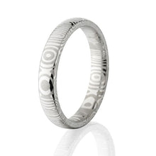 5mm Damascus Steel Wedding Rings, Brushed Damascus Ring