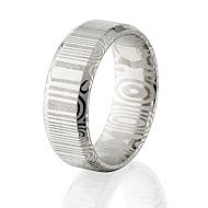 9mm Men's Damascus Steel Wedding Rings, Damascus Ring
