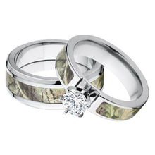 Licensed RealTree AP Green Camouflage Wedding Ring Set