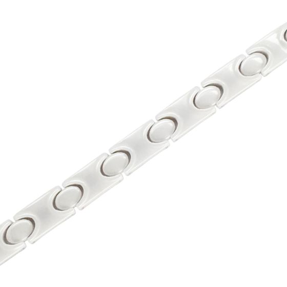 9 Inch White Ceramic Bracelet w/ Magnetism