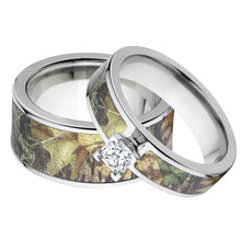 His and Her's Matching New Break Up Camouflage Ring Set