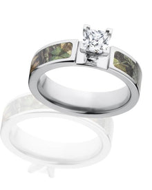 Mossy Oak New Break Up Camo Engagement Ring Princess CZ