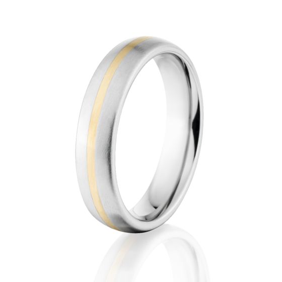 Cobalt & Gold Ring, Two-Tone Wedding Bands