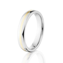 Two-Toned Women's Wedding Bands, Cobalt & Gold Ring