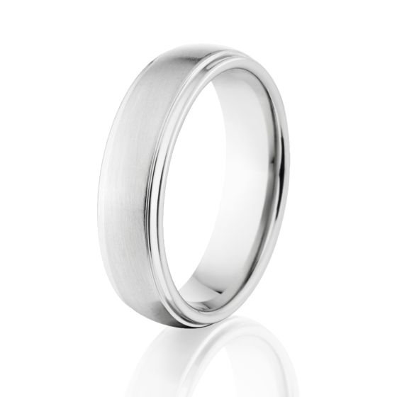 Brush Finish Cobalt Chrome Wedding Ring