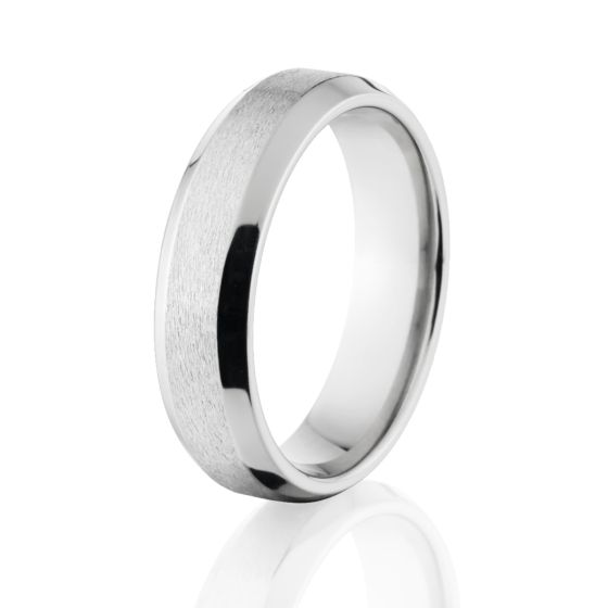 Beveled Cobalt Chrome Wedding Rings, Cobalt Band