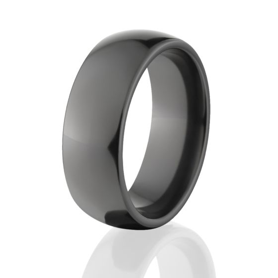 Black Wedding Band, Black Zirconium Rings