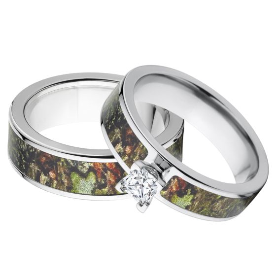 Outdoor Matching Obsession Camouflage Wedding Ring Sets