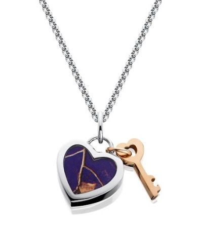 Purple Camo Heart Pendant, Purple Camo Necklace, Camo Charms