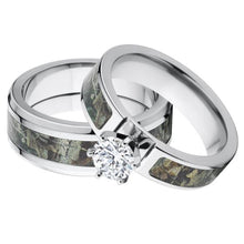 Outdoor Matching Rings, RealTree Timber Camo Wedding Ring Set