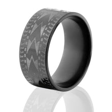 Black Tribal Rings, His Black Zirconium Tribal Ring