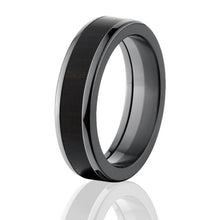 Black Rings with Wood, African BlackWood Wedding Band
